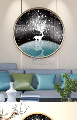 File gốc File tranh hiện đại pha lê gương KF92139 (chuẩn CMYK) cho nhà in