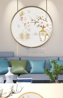 File in mica File tranh hiện đại pha lê gương KF92144 (bản gốc) siêu trong