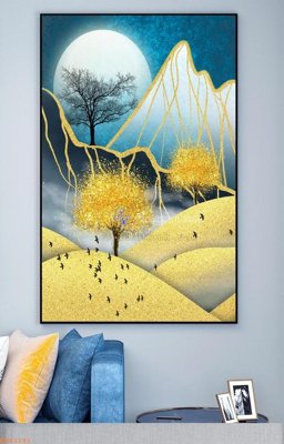 Tải file gốc File tranh hiện đại pha lê gương KF92191 (để in lụa)