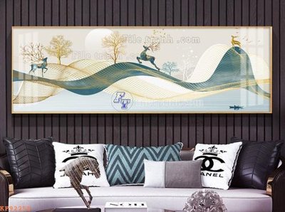 File gốc File tranh hiện đại pha lê gương KF92258 (trang trí) phòng ngủ