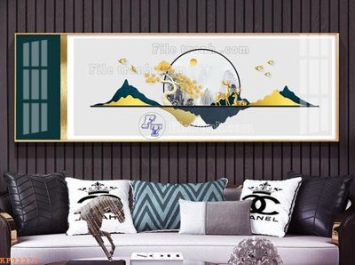 Tải file File tranh hiện đại pha lê gương KF92273 (PSD) cho in ấn quảng cáo