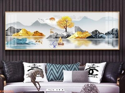 File tranh File tranh hiện đại pha lê gương KF92292 (file gốc) chủ đề phong thủy