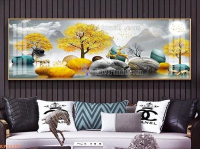 File gốc in ấn File tranh hiện đại pha lê gương KF92297 chất lượng vượt trội