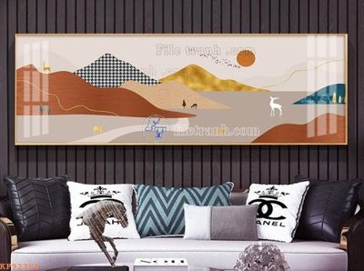 File tranh gốc File tranh hiện đại pha lê gương KF92306 (sắc nét từng chi tiết)