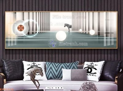 File in trần File tranh hiện đại pha lê gương KF92314 (bản gốc) hoa văn