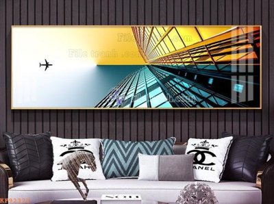 File gốc File tranh hiện đại pha lê gương KF92322 (in lụa) họa tiết 3D