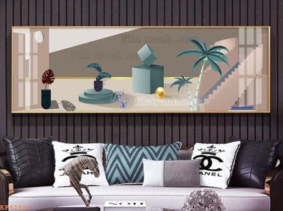 File tranh in tráng gương File tranh hiện đại pha lê gương KF92327 (siêu nét)