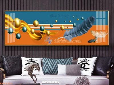 File gốc File tranh hiện đại pha lê gương KF92351 (in lụa) cao cấp