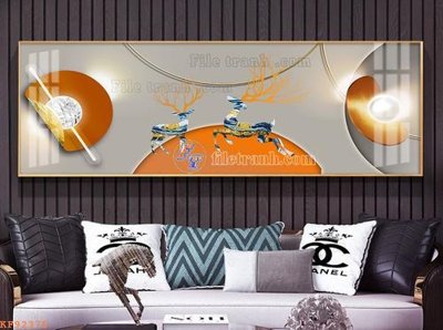 File tranh File tranh hiện đại pha lê gương KF92375 (bản gốc) in lụa 3D