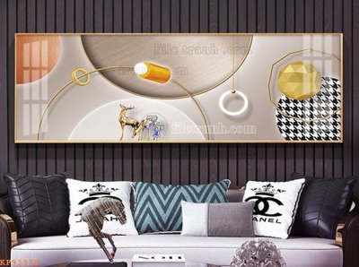 File tranh File tranh hiện đại pha lê gương KF92378 (bản gốc) treo phòng ăn