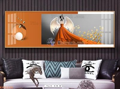 File in lụa File tranh hiện đại pha lê gương KF92390 (hoa văn) File tranh hiện đại pha lê gương KF92390