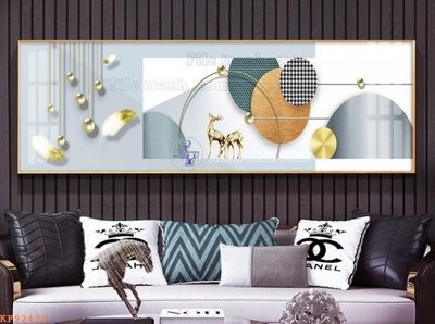 File gốc in mica File tranh hiện đại pha lê gương KF92422 chất lượng