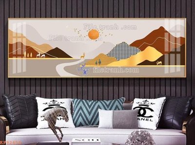 Tải file File tranh hiện đại pha lê gương KF92456 (PSD) cho in ấn quảng cáo