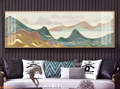 Ảnh mô tả file gốc in mica File tranh hiện đại pha lê gương KF92460