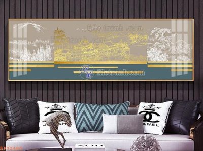 File gốc File tranh hiện đại pha lê gương KF92484 (in lụa) họa tiết 3D