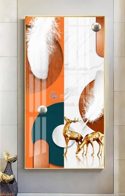 File in trần File tranh hiện đại pha lê gương KF92504 (bản gốc) trời sao