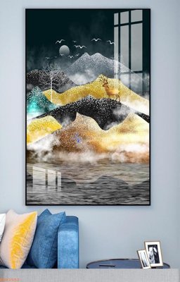 File tranh gốc File tranh hiện đại pha lê gương KF92552 (sắc nét từng chi tiết)