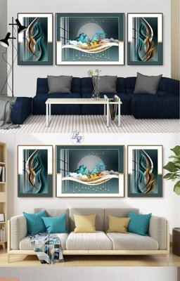 Tải file File tranh hiện đại pha lê gương KF92564 (gốc) chủ đề phong thủy