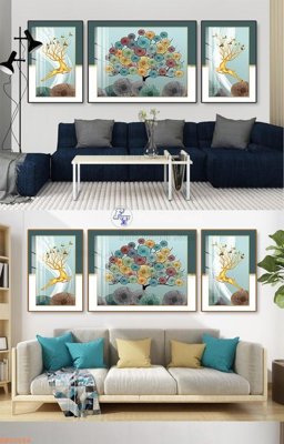 File gốc File tranh hiện đại pha lê gương KF92566 (phiên bản chuẩn) để in ấn