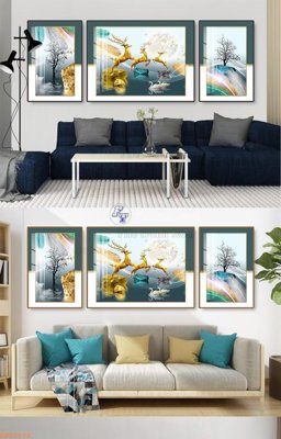 File gốc File tranh hiện đại pha lê gương KF92573 (in lụa) chi tiết cao