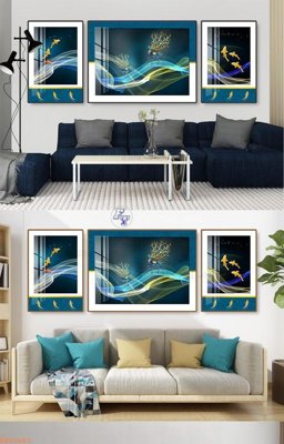 File PSD File tranh hiện đại pha lê gương KF92582 (gốc) cho in quảng cáo