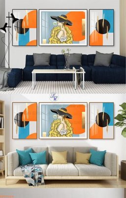 File gốc File tranh hiện đại pha lê gương KF92604 (in lụa) tranh mã đáo