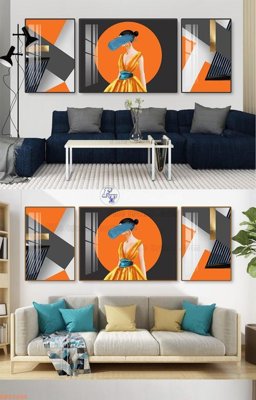 File tranh gốc File tranh hiện đại pha lê gương KF92605 (bản quyền) Filetranh.com