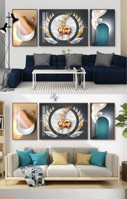 File gốc in ấn File tranh hiện đại pha lê gương KF92625 độ phân giải cao