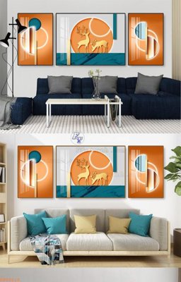 File tranh File tranh hiện đại pha lê gương KF92628 (ảnh gốc) in trần nhà