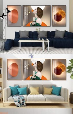 File gốc in ấn File tranh hiện đại pha lê gương KF92639 độ phân giải cao