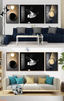 Tải file File tranh hiện đại pha lê gương KF92657 (PSD) cho in ấn quảng cáo