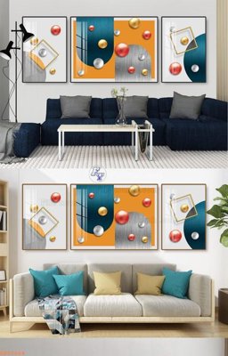 File in trần File tranh hiện đại pha lê gương KF92694 (bản gốc) phong cảnh