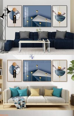 File in lụa File tranh hiện đại pha lê gương KF92700 (chất lượng cao) File tranh hiện đại pha lê gương KF92700