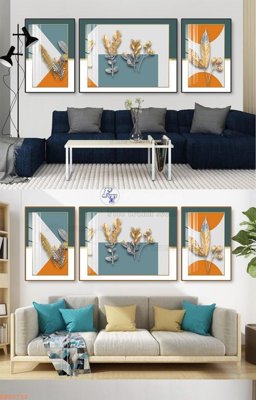 File tranh File tranh hiện đại pha lê gương KF92722 (bản gốc) treo quán cafe