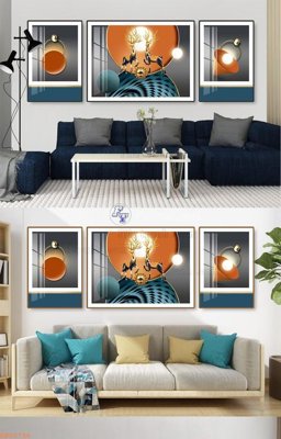 File PSD File tranh hiện đại pha lê gương KF92730 (bản gốc) cho nhà in