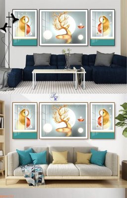 File PSD in ấn File tranh hiện đại pha lê gương KF92731 (chất lượng cao)