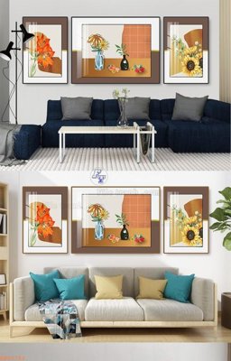 File gốc File tranh hiện đại pha lê gương KF92752 (in lụa) cao cấp