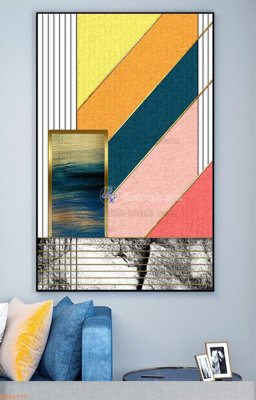 File in trần File tranh hiện đại pha lê gương KF92773 (bản gốc) bầu trời