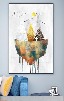 File gốc File tranh hiện đại pha lê gương KF92815 (AI/EPS) cho in ấn