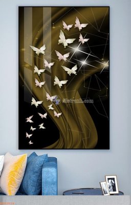 File in lụa File tranh hiện đại pha lê gương KF92834 (tân cổ điển) File tranh hiện đại pha lê gương KF92834