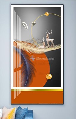 Tải file File tranh hiện đại pha lê gương KF92864 (PSD) cho in tranh 3D