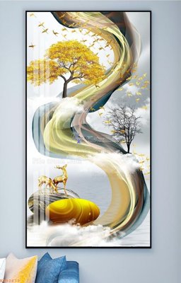 File in mica File tranh hiện đại pha lê gương KF92873 (bản gốc) siêu trong