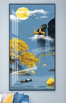 File tranh File tranh hiện đại pha lê gương KF92884 (file gốc) chuẩn màu in