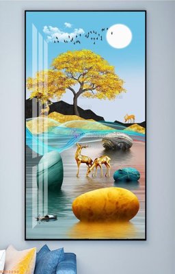 File gốc File tranh hiện đại pha lê gương KF92892 (thiết kế) độc quyền