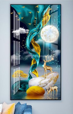 File tranh File tranh hiện đại pha lê gương KF92899 (file gốc) chuẩn màu in