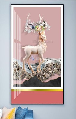 File gốc in ấn File tranh hiện đại pha lê gương KF92909 chất lượng vượt trội