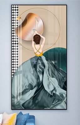 File gốc File tranh hiện đại pha lê gương KF92935 (AI/EPS) cho in ấn