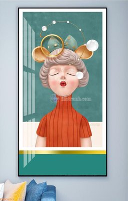 File gốc File tranh hiện đại pha lê gương KF93003 (cho in ấn) từ kho Filetranh