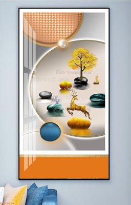 File ảnh File tranh hiện đại pha lê gương KF93030 (gốc) in decal dán tường