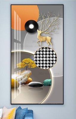 File gốc File tranh hiện đại pha lê gương KF93031 (in tráng gương) ốp tường